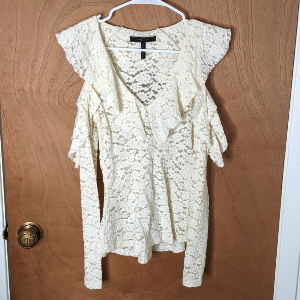 Vintage Lace Ruffle Blouse